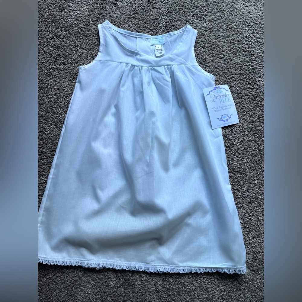 Lavender Blue white slip. Size 4T. New with tags. Perfect for Easter dress.